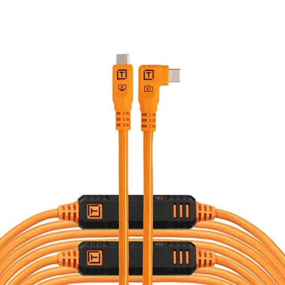 Tether Tools TetherPro Optima 10G 9.4m USB-C - Straight to Right Angle Cable